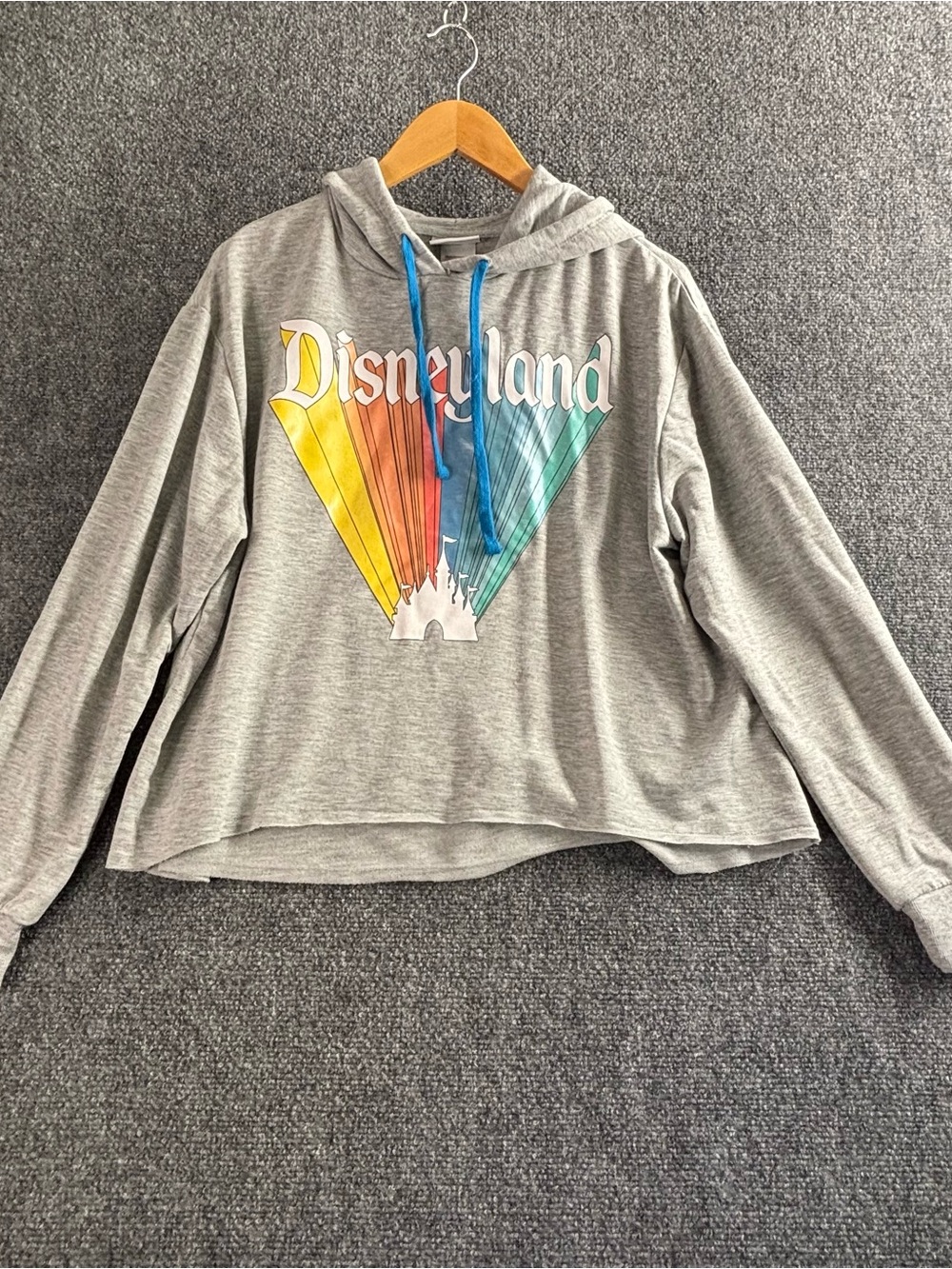 Disney Light Gray Crewneck Sweatshirt with Logo Tag